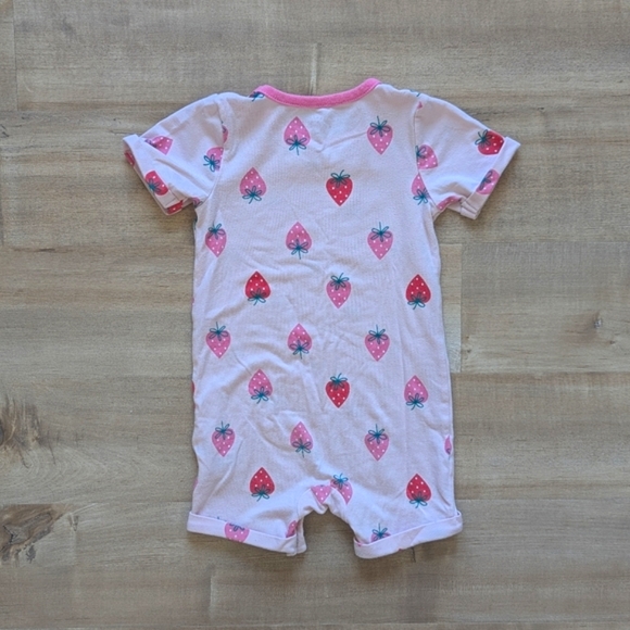 Cat & Jack + Carter's Strawberry Short Sleeves Leggings 4-Piece Lot - Size 12M - Picture 4 of 15